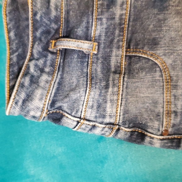 Refuge high-waist jean shorts cut-offs size 0 - Picture 4 of 5